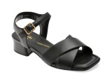 Sandale CLARKS negre, SERINA 35 CROSS, din piele naturala