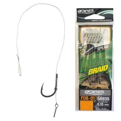 Rig Feeder Owner 56935 No.10 0.15 FDB-01 Spear Braided, 6buc/pac foto