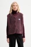 American Vintage vestă culoarea violet, de tranziție, HOK16B