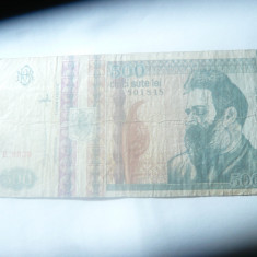 *Bancnota 500 LEI ,1992 ,filigr. profil ,stare mediocru