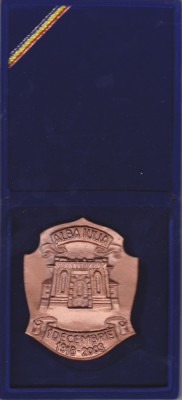 PLACHETA ANIVERSARA 1 DECEMBRIE 1918-2003 ALBA-IULIA ROMANIA foto