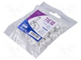 TIE10 Element de susținere natural pentru cablu plat 100 buc cu cui