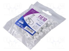 TIE10 Element de susținere natural pentru cablu plat 100 buc cu cui