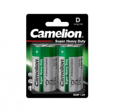 Baterie Camelion Super Heavy Duty D R20 1,5V zinc carbon set 2 buc. foto