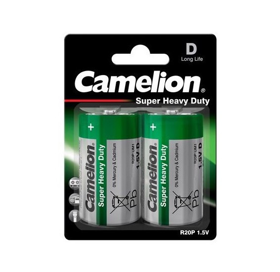 Baterie Camelion Super Heavy Duty D R20 1,5V zinc carbon set 2 buc.