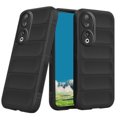 Husa pentru honor 90, antisoc, margini cu striatii, design minimalist, black foto
