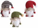 Cumpara ieftin Set 3 figurine Mos Craciun textil multicolor cm 13 x 7 x 18,5 H