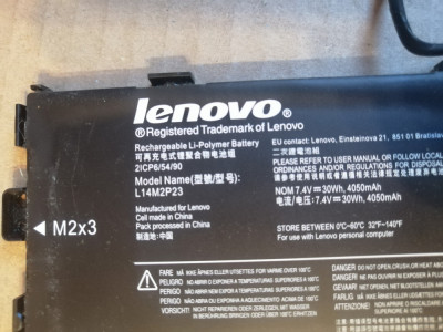 baterie Lenovo IdeaPad 100-14IBY 14IBD 14ISK L14M2P23 L14M2P24 2icp6/54/90 foto