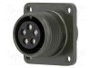Conector circular soclu PIN 5 mamă lipire MS/DS argintat 13A AMPHENOL
