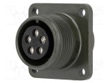 Conector circular soclu PIN 5 mamă lipire MS/DS argintat 13A AMPHENOL