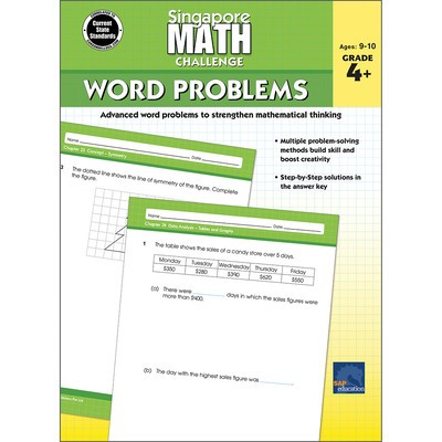 Singapore Math Challenge Word Problems, Grades 4 - 6 foto
