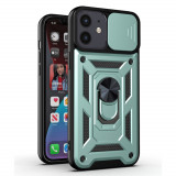 Husa pentru iPhone 12 / 12 Pro, Techsuit CamShield Series, Green