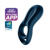 Inel penis silicon cu vibratii, cu stimulator clitoridian Satisfyer Epic Duo