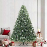 vidaXL Brad de Crăciun artificial cu 300 LED Verde 240 cm PE și PVC 3397879