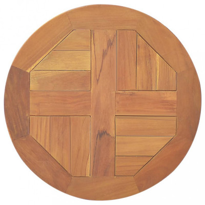 vidaXL Blat de masă, 40 cm, lemn masiv de tec, rotund, 2,5 cm foto