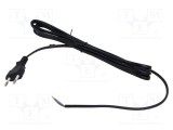 Cablu POS 2x0,75mm2 CEE 7/16 (C) PVC 3m negru 2,5A