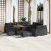 VidaXL Set de canapele pentru grădină 13 pcs Negru 80 x 80 x 71 cm 3364399