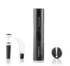 Set tirbuson electric pentru deschidere sticle de vin, 3 piese, baterii, automat, multifunctional, negru, dop, taietor si picurator modern