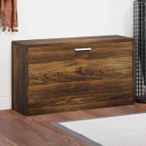vidaXL Bancă pentru pantofi stejar fumuriu 80x24x45 cm lemn prelucrat 342644