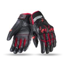 Manusi barbati pentru scuter - motocicleta Racing/Naked vara Seventy model SD-N32 negru/rosu Negru/rosu XL (10 cm)