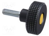Buton de reglare ELESA GANTER MBT-P &Oslash;31mm filet M5 40mm galben-negru