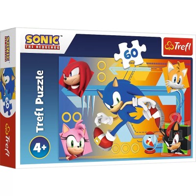 Puzzle Trefl 60 Sonic In Actiune foto