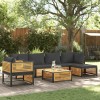 Gossi set canapele gradina cu perne, 7 piese, lemn masiv acacia