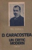 D. Caracostea - Un critic modern