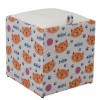 TABURET BOX - PRINT - CORP PISICI PORTOCALII/CAPAC IMITATIE PIELE DIVERSE CULORI - Albastru 21898