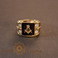 Inel masonic, latime 1.6 cm , Eleganta si simbolism