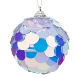 Glob Brad de Crăciun, Spumă, Paiete Irizate, 8cm, Multicolor, Oem