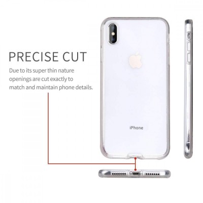 Husa pentru Apple iPhone X, GloMax TPU 360, Transparent foto