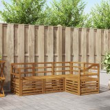 vidaXL Seturi de canapele 4 pcs natural Lemn Solid de Acacia 3374744