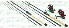 Set 2 Lansete Feeder Carbon 3,9m 3+3 varfuri Cu 2 Mulinete FL Team Feeder foto