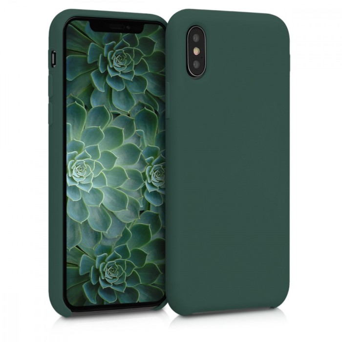 Husa pentru Apple iPhone X / iPhone XS, Silicon, Verde, 46313.169