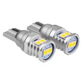 Bec LED T10 Canbus W5W/W10W 12V/24V, 6x3030 SMD alb, AMIO, set 2 buc