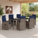 Cumpara ieftin Set dining pentru exterior 7 buc. Grey and Navy Blue