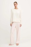 BOSS pijama culoarea bej, 50550217