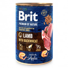 Brit Premium By Nature, Miel cu Hrişcă, Conservă hrană umedă fără cereale câini, (pate), 400g