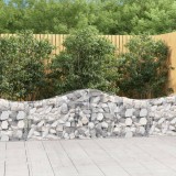 Cosuri gabion arcuite 15 buc, 200x30x60/80 cm, fier galvanizat GartenMobel Dekor, vidaXL