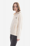 A.P.C. hanorac de bumbac Hoodie Manuela femei, culoarea alb, cu glugă, cu imprimeu COEZD.F27760-OFFWHITE