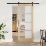 Ușă Glisantă vidaXL cu Set Hardware 86x211 cm Lemn Masiv de Pin