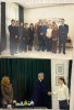 2002 Lot de 2 fotografii originale cu Adrian Năstase și membri ai Tineretului PSD / Partidul Social Democrat / viata politica partide tineret