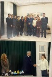 2002 Lot de 2 fotografii originale cu Adrian Năstase și membri ai Tineretului PSD / Partidul Social Democrat / viata politica partide tineret