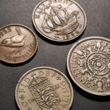Lot 4 Monede Regatul Unit - Queen Elizabeth II (1953-1967) (1 farthing 1955, 1/2 penny 1956, 1 shilling 1961, 2 shillings 1954), Europa