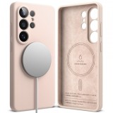 Husa MagSafe pentru Samsung Galaxy S26 Ultra S948, Ringke, Silicone, Roz