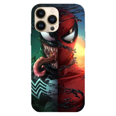 Husa compatibila cu Apple iPhone 15 Plus model Venom x Spiderman, Silicon, TPU, Viceversa foto