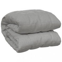 Patura cu greutati, gri, 200x235 cm, 11 kg, material textil foto