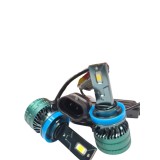 Becuri LED Auto H11 Canbus 20000LM 120W, 6000K Alb Rece, Ventilator, Durata 30000 Ore, F7, Compatibil Universal, Set 2 Buc
