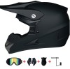 Set Cască Cross Storm Black cu Mănuși, Ochelari, Cagulă pentru Motociclete, Dirt Bike, Enduro, Atv, Mărime S, M, L, XL - Flytec&trade;, Motocross